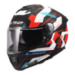 Kaciga za motor LS2 Full Face STREAM II  MIKA belo plavo crvena sa naočarima FF808