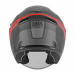 Kaciga za motor NOX Jet N130 EKTO crveno mat crna - Слика 2