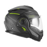 Kaciga za motor NOX PREMIUM SPINNER ARK Flip Up/Back žuto mat crna