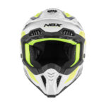 Kaciga za motor NOX Cross N634 STORM žuto plavo bela