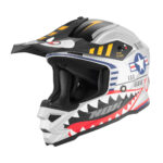 Kaciga za motor NOX Cross N761 FIGHTER mat srebrna - dečija