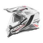Kaciga za motor NOX Enduro sa vizirom N312 TRACK crveno bela