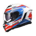 Kaciga za motor LS2 Full Face FF818 STORM III KOMAI belo plavo crvena - Слика 4