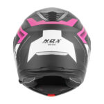 Kaciga za motor NOX Flip Up N968 SHIFT sa naočarima mat crno belo roza