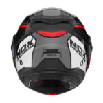 Kaciga za motor NOX PREMIUM SPINNER ARK Flip Up/Back sa naočarima belo crveno crna