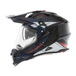 Kaciga za motor NOX Enduro sa vizirom N312 TRACK crveno plava
