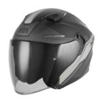 Kaciga za motor NOX Jet N130 EKTO mat crno srebrna