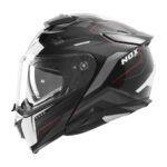 Kaciga za motor NOX Flip Up N967 CONQUER sa naočarima crno belo crvena