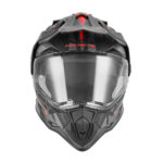 Kaciga za motor NOX Enduro sa vizirom N312 TRACK mat crno crvena