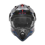 Kaciga za motor NOX Enduro sa vizirom N312 TRACK crveno plava