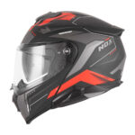 Kaciga za motor NOX Flip Up N967 CONQUER sa naočarima mat crno crvena - Слика 4