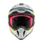 Kaciga za motor NOX Cross N634 STORM nardo sivo roza - Слика 2
