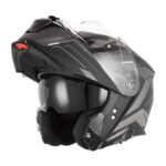 Kaciga za motor NOX Flip Up N967 CONQUER sa naočarima mat crno srebrna