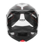 Kaciga za motor NOX Flip Up N967 CONQUER sa naočarima crno belo crvena