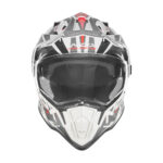 Kaciga za motor NOX Enduro sa vizirom N312 TRACK crveno bela