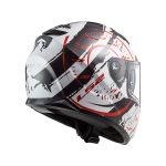 Kaciga LS2 Full Face FF320 STREAM EVO TACHO belo crno crvena sa naočarima