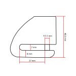 Katanac za disk fi 5.5mm žuti Exantoo