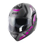 Kaciga GIVI Flip Up X30 PULSAR titanium crno ljubičasta