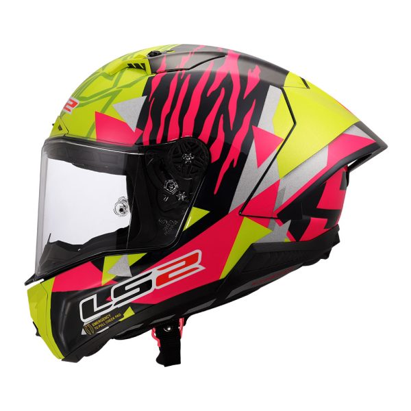 Kaciga LS2 Full Face FF805 THUNDER CARBON GP AERO REPLICA ALDEGUER žuto roza