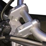 Podizač kormana BMW R 1200 GS / R 1250 GS (13-23) zakrivljeni sivi GP KOMPOZIT