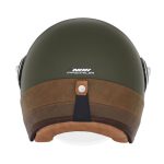 Kaciga NOX HERITAGE PREMIUM kaki sa braon kožom