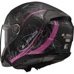 Kaciga LS2 Jet OF603 INFINITY II LOTUS mat crno roza sa naočarima