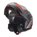 Kaciga LS2 Flip Up FF908 STROBE II MONZA crno sivo crvena