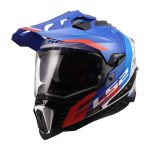 Kaciga LS2 Enduro MX701 EXPLORER HEXA belo plavo crvena