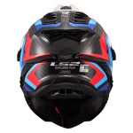 Kaciga LS2 Enduro MX701 EXPLORER CARBON FRONTIER II belo plavo crvena