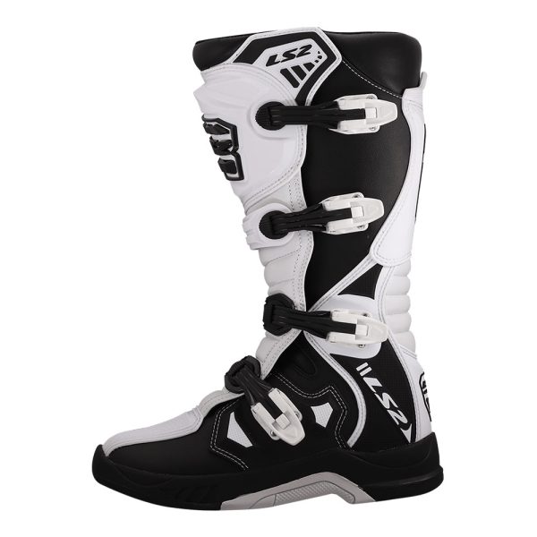 Motocross čizme LS2 RAPTOR muške crno bele