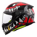 Kaciga LS2 Full Face FF812 KID PUNK dečija sivo crvena