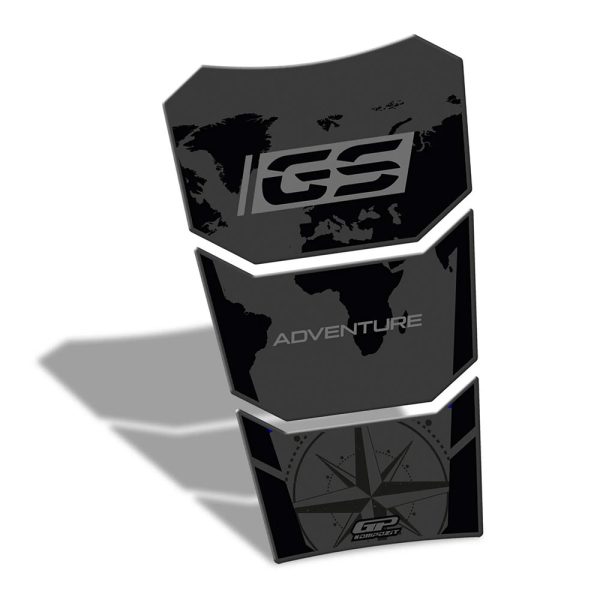 Nalepnice rezervoara TANK PAD set BMW R 1200 GS / R 1250 GS ADV  (13-23) crno siva GP KOMPOZIT