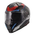 Kaciga LS2 Full Face FF811 VECTOR II CARBON SAVAGE belo plavo crvena