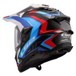 Kaciga LS2 Enduro MX701 EXPLORER CARBON FRONTIER II belo plavo crvena