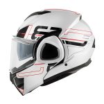 Kaciga GIVI Flip Up X36 VERTIGO belo crno crvena