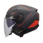 Kaciga LS2 Jet OF603 INFINITY II VEYRON crno sivom crvena sa naočarima