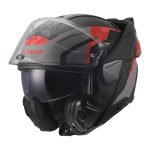Kaciga LS2 Flip Up FF910 ADVANT II GLIDE crno sivo crvena