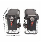 Bočni koferi GP KOMPOZIT ALU crni 40L+40L