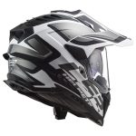 Kaciga LS2 Enduro MX701 EXPLORER ALTER mat crno bela sa naočarima