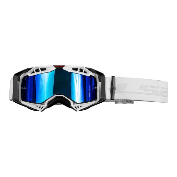 Moto Cross naočare LS2 AURA PRO crno bele sa iridium vizirom