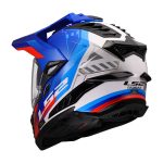 Kaciga LS2 Enduro MX701 EXPLORER HEXA belo plavo crvena