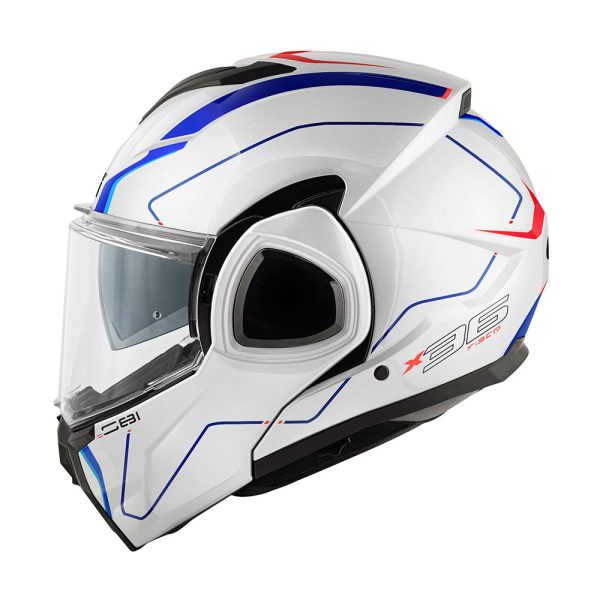 Kaciga GIVI Flip Up X36 PULSE belo plavo crvena