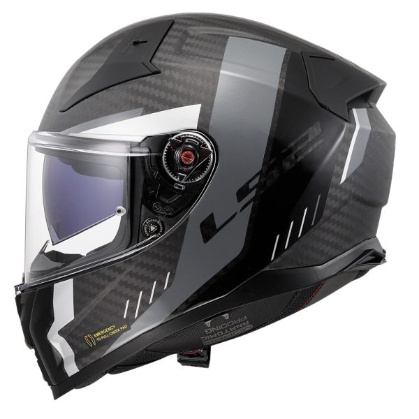 Kaciga LS2 Full Face FF811 VECTOR II CARBON GRID mat crno siva sa naočarima