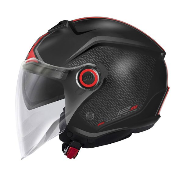 Kaciga jet GIVI 12.5F TOUCH crno crvena