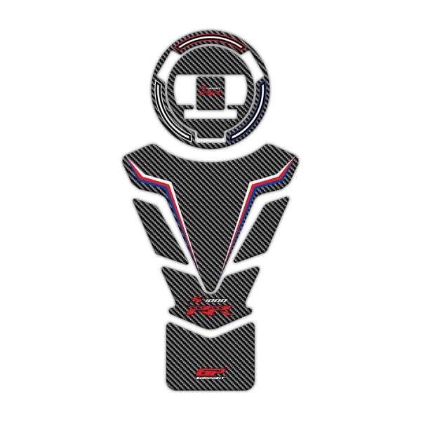 Nalepnice rezervoara TANK PAD set BMW S 1000 RR (15-18) plavo belo crvena carbon GP KOMPOZIT