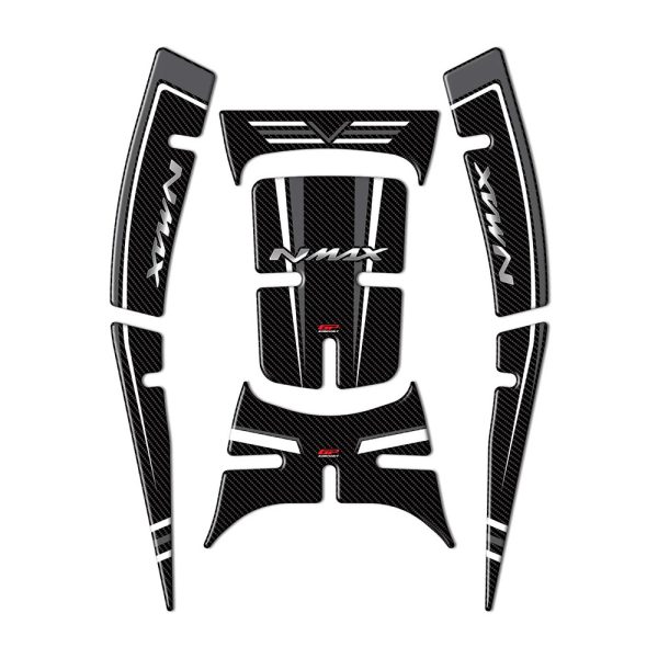 Nalepnica rezervoara TANK PAD Yamaha N MAX 125/ 155 (21-24) sivo carbon GP KOMPOZIT