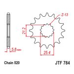 Lančanik prednji JT JTF784-14RB (520) 14 zuba