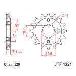 Lančanik prednji JT JTF1321-14 (520)14 zuba