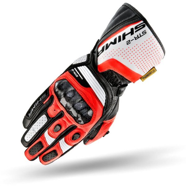 SHIMA KOZNE MOTO RUKAVICE STR-2 CRVENO/BELE
