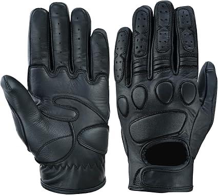 BOS RUKAVICE KOZNE CAFE RACER 6014 CRNE